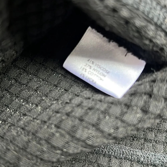 Eileen Fisher Black Textured Button Front Jacket - Picture 4 of 6